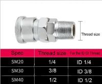 1PCS Air Pneumatic 1/4 quot; 3/8 quot; 1/2 quot; Thread size SM 20 SM 30 SM 40 Female connector Quick Coupling Adapter Pipe Fittings