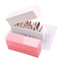 30 Holes Nail Art Drill Grinding Polish Head Bit Holder Display Storage Box Nail Drill Bits Organizer Nail Stand Manicure