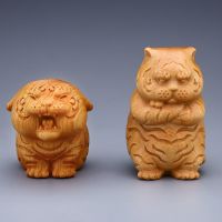 【YF】✟  Wood Carving Tiger Handicraft Ornaments Statues Desktop