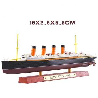 1-1250-rms-titanic-lusitania-mauretania-normantie-britannio-france-หุ่นจำลองเรือเดินสมุทร-atlas-diecast-เรือของเล่น-collectiabl