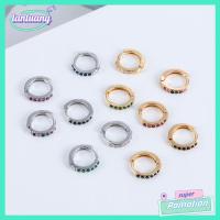 TANTUANG 8mm ผู้หญิงผู้ชาย แหวนจมูก Helix Cartilage Tragus Daith Conch Snug เครื่องประดับร่างกาย ต่างหู CZ หลากสี ลูกบาศก์เซอร์โคเนีย ต่างหูเพทาย CZ เจาะหู