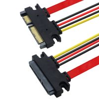 50cm SATA Cable Male to Female 7 15 Pin Serial ATA 22 pin Hard drive SATA Data Power Extension Cable Connector Conterver Cable