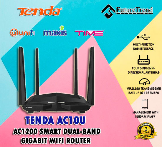 TENDA AC1200 Smart Dual-Band Gigabit WiFi Router