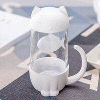 【Versatile】 Creative 300มล. ชากรองสุนัขถ้วยแช่ชาหญ้าแก้ว Teapot Teabags สำหรับชา &amp; ที่กรองกาแฟ Drinkware เครื่องมือทำครัว