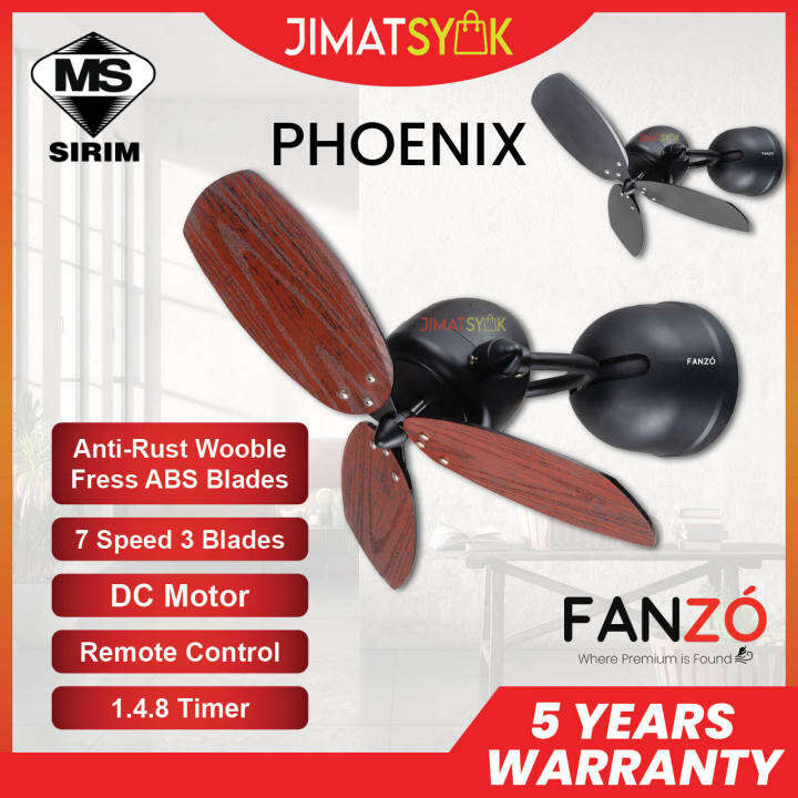 FANZÓ PHOENIX 20" 3 Blades DC Motor Wall Fan with 7 Speeds Remote