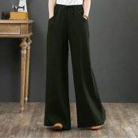 COD DSGERTRYTYIIO Cotton and linen casual pants womens 2021 spring thin section loose and thin wide-leg pants all-match high-waist trousers hakama棉麻休闲裤女2021春薄款宽松显瘦阔腿裤百搭高腰长裤裤裙taotao555.sg 7.15