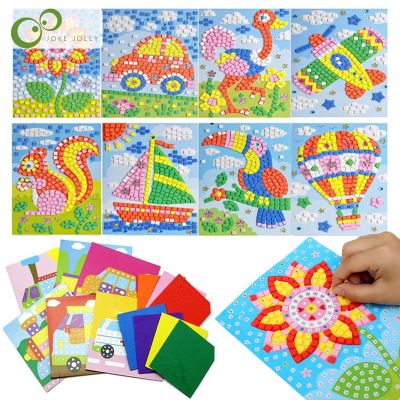 6PCS/Set 3D Kids EVA Sticky Mosaics Puzzle DIY Foam EVA Stickers Handmade Art Cartoon Creative Educational Toys For Children