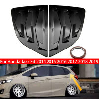 ฝาครอบชัตเตอร์ด้านข้างรถยนต์ด้านหลังบานเกล็ด2014-2019 Honda Jazz พอดีช่องระบายอากาศ ABS อุปกรณ์ตกแต่งรถยนต์คาร์บอนไฟเบอร์