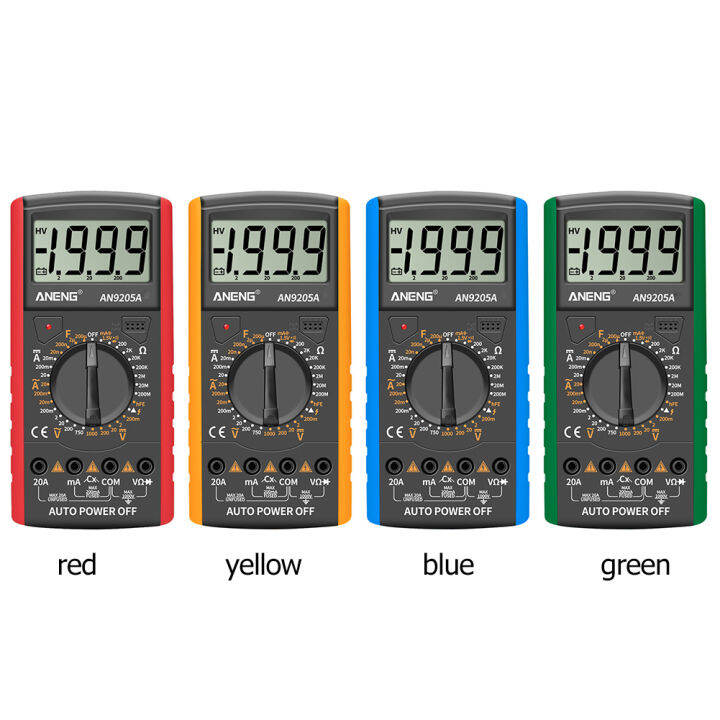 ส่งจากไทย-aneng-an9205a-แอลซีดีดิจิตอลมัลติมิเตอร์โวลต์มิเตอร์แอมป์มิเตอร์ทดสอบความต้านทาน