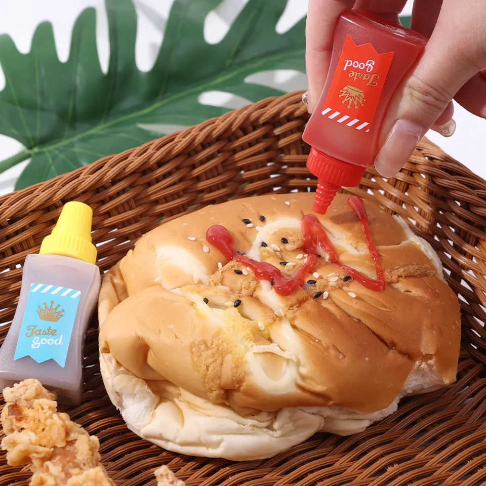 Plastic Sauce Squeeze Bottle Mini Seasoning Box Salad Dressing