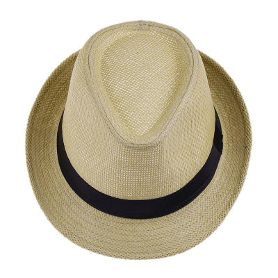 [COD] หมวกกันแดดฤดูร้อนหมวกทรงสูงหมวกกันแดดสำหรับผู้ชายและผู้หญิง หมวกฟางกลางแจ้งหมวกแจ๊สหมวกอังกฤษโค้ง Christmas Gift