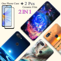 แบบ2 IN 1สำหรับเคส Xiaomi Mi 8 Lite เคสซิลิโคนเนื้อนิ่ม TPU ด้วยปกป้องหน้าจอเซรามิกโค้ง