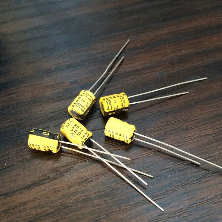 10pcs 47uF 10V ELNA Yellow 5x7mm 10V47uF Audio capacitor
