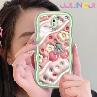 Jlingji เคสปลอกสำหรับ Samsung J7โปร J7 2017 J7 2018แฟชั่นเคส3D ดอกไม้เชอร์รี่ดีไซน์ใหม่โคโลเฟอร์ขอบนุ่มเคสมือถือกันกระแทกแบบใสสร้างสรรค์เคสโปร่งใสลายกล้องถ่ายรูปซิลิกาเจลป้องกัน