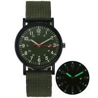 Super luminous mens watch military wind nylon canvas watch mens outdoor sports cool domineering student quartz watch