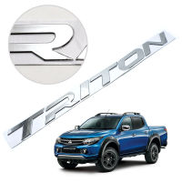 Logo โลโก้ "TRITON" แปะฝากระโปรงหน้า อักษรสูง 3.5cm สำหรับ Mitsubishi L200 Triton 4x2 4x4 ปี 2015-2019