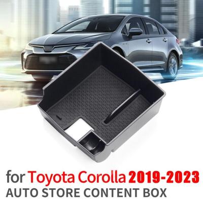 สำหรับ Toyota Corolla Cross 2021 2022 2023 2024 XG10ที่เท้าแขนในรถกล่องเก็บของที่เก็บที่เก็บของไว้ในกล่องใส่ถาดกระเป๋าเก็บบัตร