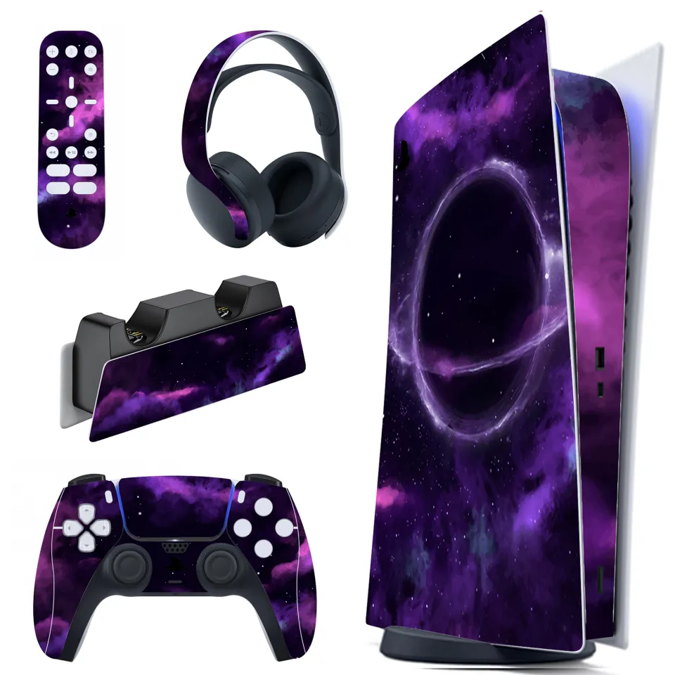 How to Apply PlayVital PS5 Skin Decal - Included Charging Station & Headset  & Media Remote Skins 