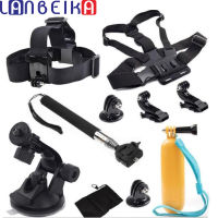 LANBEIKA ชุดอุปกรณ์เสริมชุดสายรัดหน้าอกหัวหน้าสาย Monopod J-ตะขอสำหรับ Gopro ฮีโร่11 10 9 8 SJCAM SJ4000 SJ8 SJ5000 DJI Action2