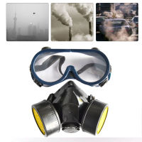 Face Protection Cover Dustproof Protective Glasses Mouth-Muffle with Double Gas Cylinder