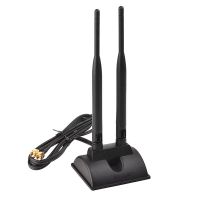 2.4G/5G Dual-Band Antenna with 6.5Ft Extension Cable 6DB Magnetic Base Wireless Network Card WIFI SMA Antenna