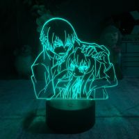 Acrylic 3D Night LED Light Lamp Base with Remote Control Anime Toradora TIGER X DRAGON Gaming Room Decor Nightlight Kids Gift