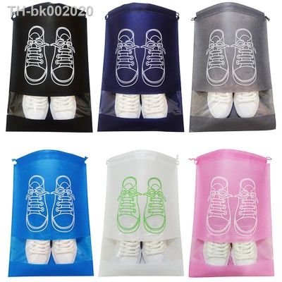 ❐◕▨ Non-woven Shoes Storage Bag Dustproof Package Bag Closet Organizer Travel Portable Bag Waterproof Clothes Classified Pocket Bag