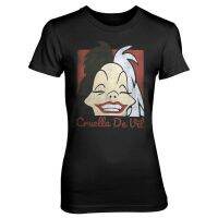 Cartoon One Hundred and One Dalmatians Cruella De Vil  graphic cotton O-neck T-shirt for men