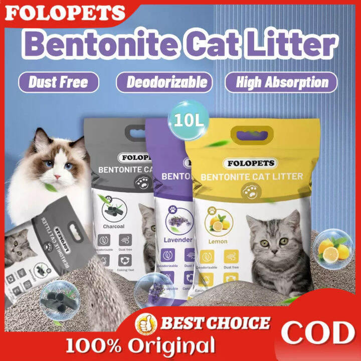 FOLOPETS Cat Litter 10 Liters Bentonite Cat Litter TOFU Cat Litter ...