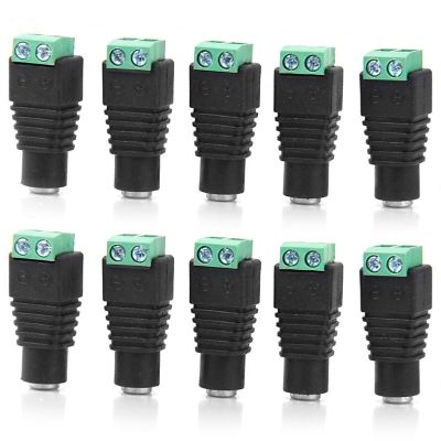 【YF】 10pcs DC Plug CCTV Camera 5.5mm x 2.1mm Power Cable Female Connector Adapter Jack 5.5x2.1mm To Connection LED Strip