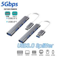 Type C USB Hub High Speed USB 3.0 4 Port Multi Splitter Adapter OTG For Laptop Computer