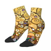 Winter Warm Hip-hop Women Men Gustav Klimt Short Socks Tree of Life Stoclet Frieze Non-slip Basketball Ankle Socks Socks Tights