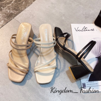 Kingdom_Fashion ร้องเท้าผูหญิง รองเท้าแตะลิ่ม รองเท้าแตะเสริมส้นผู้หญิง รองเท้ารัดส้น สะดวกสบาย อ่อนนุ่ม ความหนาพื้นรองเท้า 2023 ใหม่ B24G02R 37Z230912