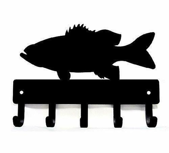 CIFbuy Bass Fish Key Rack Hanger Small 6 Inch Wide / Large 9 Inch