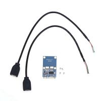 Mini PCI-E PCI Express to Dual USB Adapter MPCIe to 5 Pin 2 Port USB2.0 Converter for Full/Half Height Mini Card