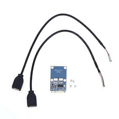 1 PCS Mini PCI-E PCI Express to Dual USB Adapter MPCIe to 5 Pin 2 Port USB2.0 Converter for Full/Half Height Mini Card