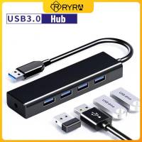 Hyra ฮับ USB 4พอร์ต USB 3.0ตัวแยกภายนอกขยายหลายความเร็วสูง OTG อะแดปเตอร์สำหรับคอมพิวเตอร์อุปกรณ์เสริมพีซีตั้งโต๊แล็บท็อป