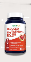 NusaPure Reduced Glutathione 500 mg 180 Veggie Capsules (Vegan,Non-GMO &amp; Gluten-Free)