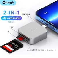 Elough 2 In 1 Card Reader สำหรับ 14 13 12 11 Pro Max Micro SD TF สมาร์ทการ์ดหน่วยความจำอ่านอะแดปเตอร์ Mini Cardreader Type C