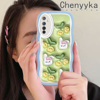 เคส Chenyyyka สำหรับ Realme 6 6S Narzo เคสลายการ์ตูน3D ดอกไม้กระต่ายน่ารักขอบดีไซน์ใหม่ครีมเคสมือถือกันกระแทกแบบใสนิ่มเคสโปร่งใสลายกล้องถ่ายรูปเรียบง่ายอ่อนโยนป้องกัน