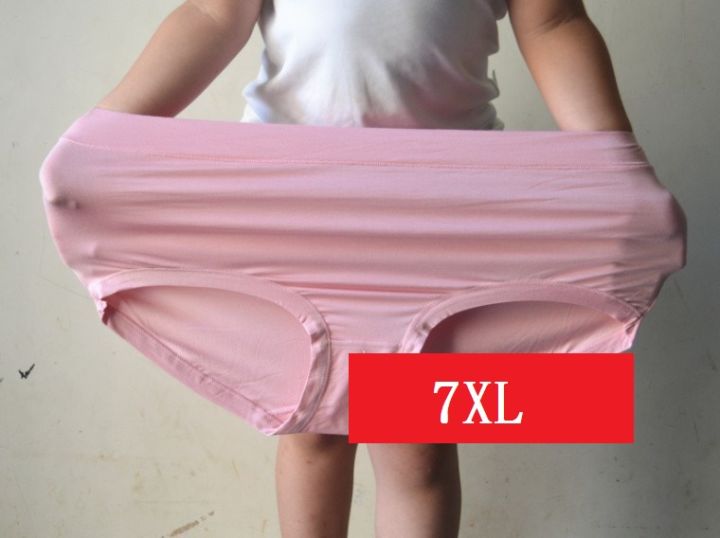 20217XL Super large Womens briefs ladys underpants bamboo fiber underwear plus size lingerie high-rise solid underwears 5pcslots