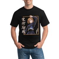 Nobara Kugisaki Hand Up T-Shirts Jujutsu Kaisen 100% Cotton Pure T-Shirt Short-Sleeve Funny Tshirt Men Printed Original Clothes