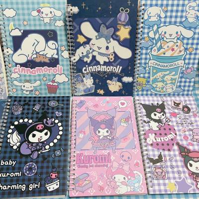 4PCS/set A5 Naruto Kuromi Cinnamoroll Melody spiral notebook workbook Sanrio stationery for students
