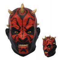 Halloween mask Latex Darth Maul Mask Full Head Scary Horror Halloween Head Mask For Costume Cosplay Party Ball Fancy Dress