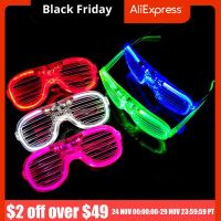 2Pcs Flashing Party LED Light Glasses Light Up Glow Glasses For Christmas Birthday Halloween Festival Party Decoration Supplies