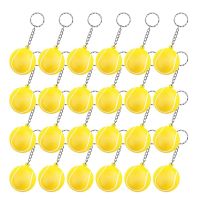 24 Pack Tennis Ball Keychains,Mini Tennis Stress Ball Keychains,Sports Ball Keychains,Carnival Reward for Boy Girls Kids