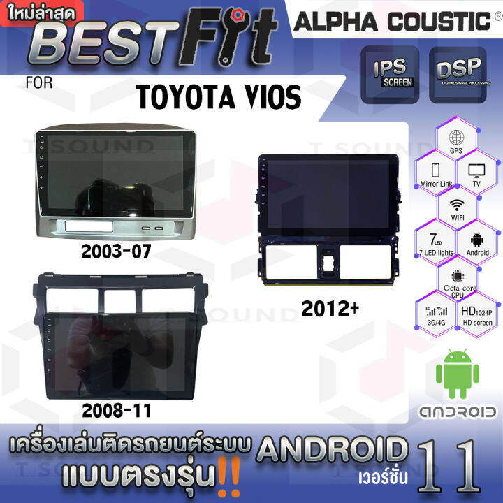 alpha-coustic-จอแอนดรอย-ตรงรุ่น-toyota-vios-ระบบแอนดรอยด์v-12-ไม่เล่นแผ่น-เครื่องเสียงติดรถยนต์
