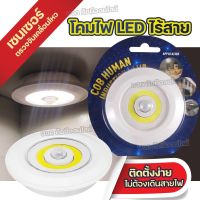 ไฟ LED ติดผนัง LED sensor light ไฟติดผนัง ไฟติดเพดาน ติดห้องนอน หลอดไฟ COB Human Induction Lamp รุ่น 1ดวง ไฟเปิด-ปิด อัตโนมัติด้วยเซ็นเซอร์ ใช้ถ่าน3AAA