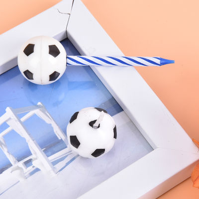 【CW】6 pcs Cute Soccer Ball Football Candles For Birthday Party Kid Supplies Decor Wedding Garden Decoration Party Cake.