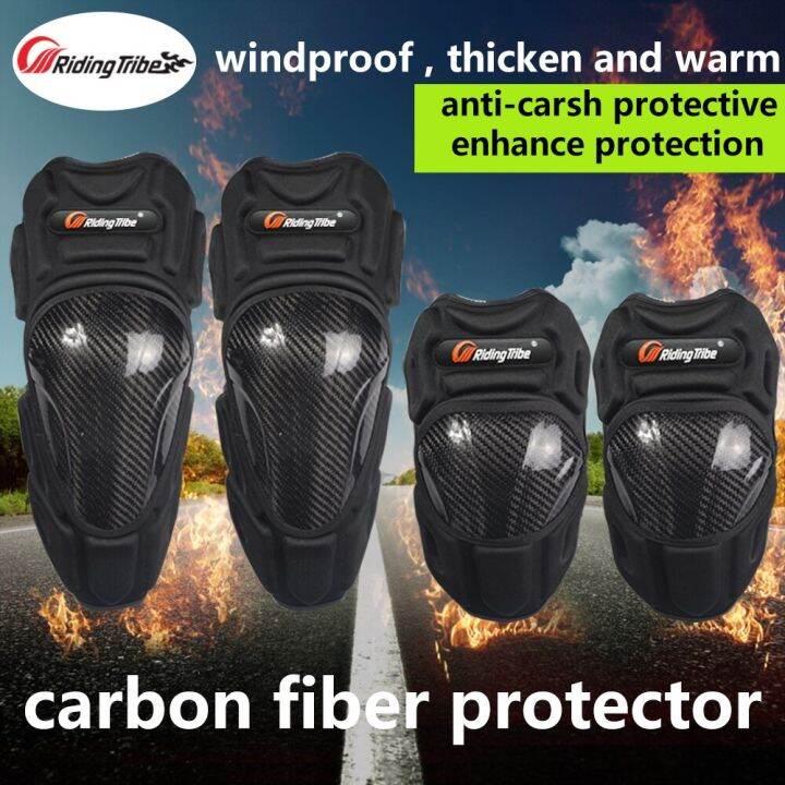 kneepads-elbowpads-motorcycle-protective-gear-carbon-fiber-breathable-warm-anti-collision-rider-body-elbow-and-knee-pads-hx-p18-knee-shin-protection